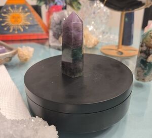 Rainbow florite Purple and Green Crystal Tower on